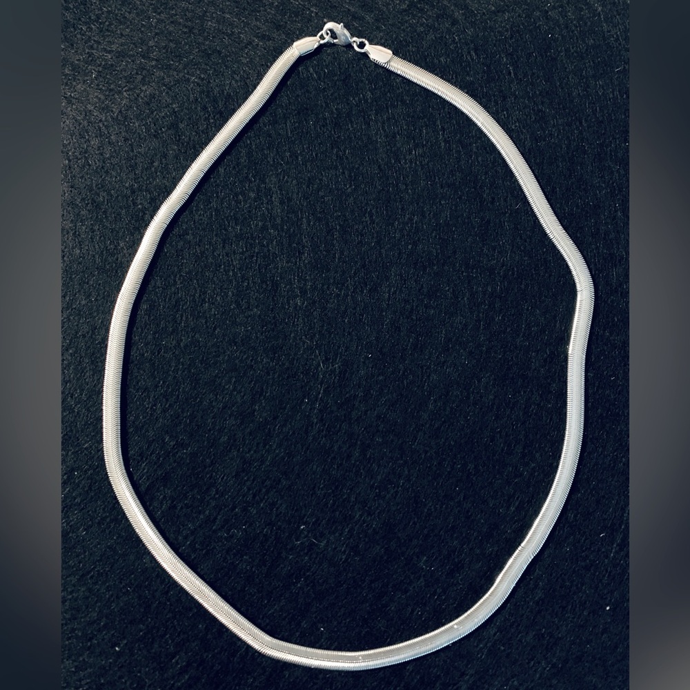 Flat Herringbone 925 Necklace